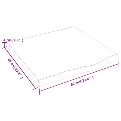 Seinähylly tummanruskea 60x60x(2-4) cm käsitelty täystammi