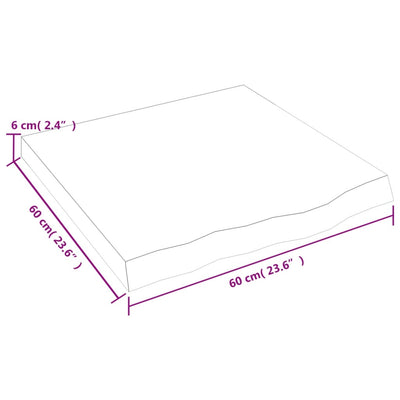 Seinähylly tummanruskea 60x60x(2-6) cm käsitelty täystammi