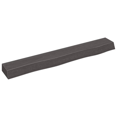 Seinähylly tummanruskea 80x10x6 cm käsitelty täystammi