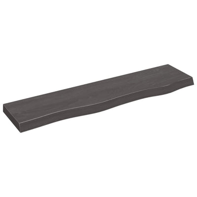 Seinähylly tummanruskea 80x20x4 cm käsitelty täystammi
