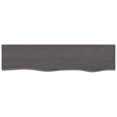 Seinähylly tummanruskea 80x20x4 cm käsitelty täystammi
