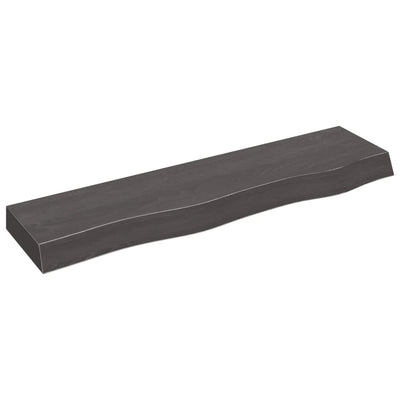 Seinähylly tummanruskea 80x20x6 cm käsitelty täystammi