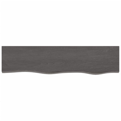 Seinähylly tummanruskea 80x20x6 cm käsitelty täystammi