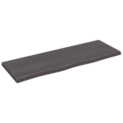 Seinähylly tummanruskea 80x30x2 cm käsitelty täystammi