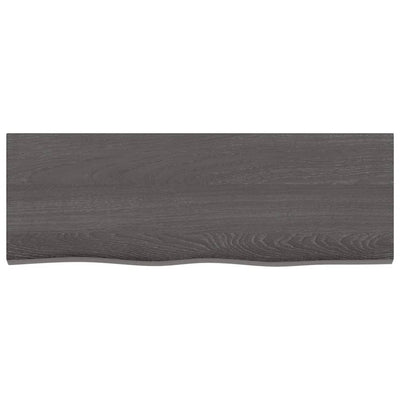 Seinähylly tummanruskea 80x30x(2-6) cm käsitelty täystammi