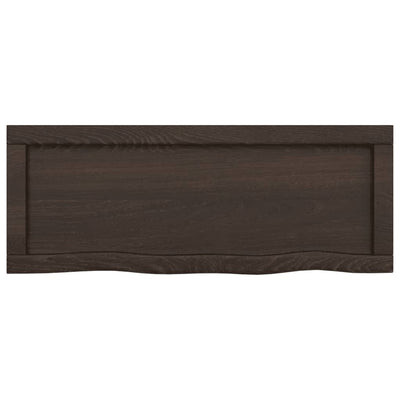 Seinähylly tummanruskea 80x30x(2-6) cm käsitelty täystammi