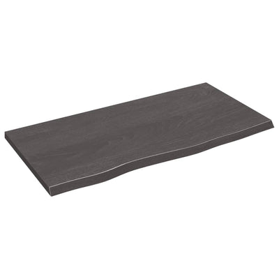 Seinähylly tummanruskea 80x40x2 cm käsitelty täystammi