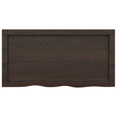 Seinähylly tummanruskea 80x40x(2-4) cm käsitelty täystammi