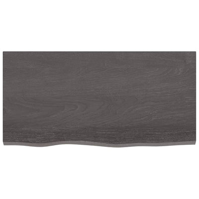 Seinähylly tummanruskea 80x40x(2-6) cm käsitelty täystammi
