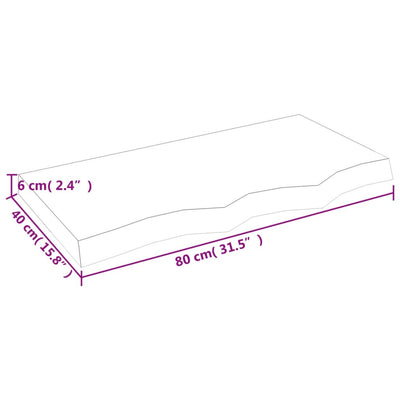 Seinähylly tummanruskea 80x40x(2-6) cm käsitelty täystammi