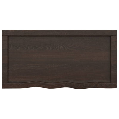 Seinähylly tummanruskea 80x40x(2-6) cm käsitelty täystammi