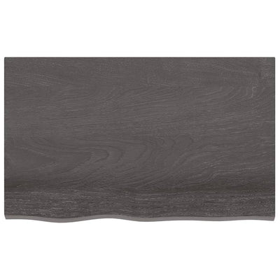 Seinähylly tummanruskea 80x50x2 cm käsitelty täystammi