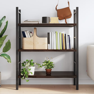 Seinähylly tummanruskea 80x50x(2-4) cm käsitelty täystammi