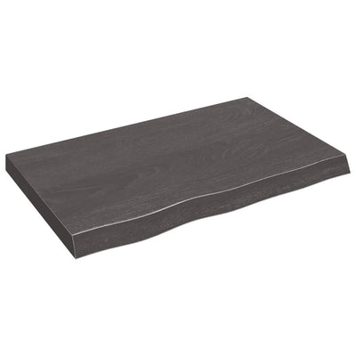 Seinähylly tummanruskea 80x50x(2-6) cm käsitelty täystammi