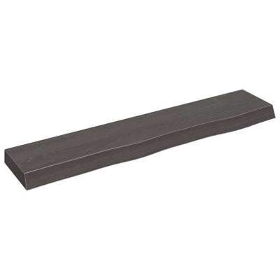 Seinähylly tummanruskea 100x20x6 cm käsitelty täystammi