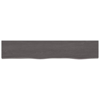 Seinähylly tummanruskea 100x20x6 cm käsitelty täystammi