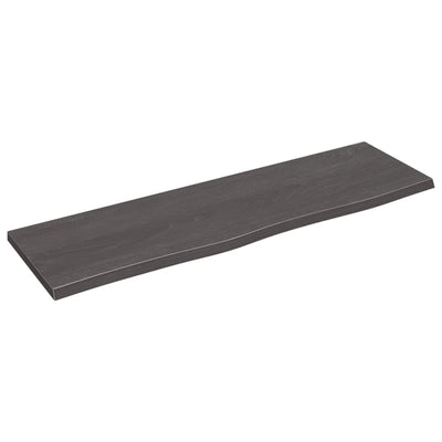 Seinähylly tummanruskea 100x30x2 cm käsitelty täystammi