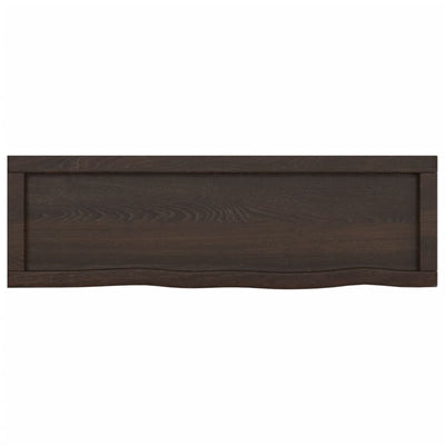 Seinähylly tummanruskea 100x30x(2-4) cm käsitelty täystammi