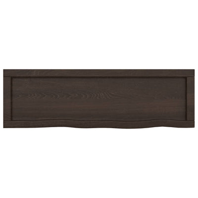 Seinähylly tummanruskea 100x30x(2-6) cm käsitelty täystammi