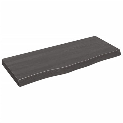 Seinähylly tummanruskea 100x40x(2-6) cm käsitelty täystammi