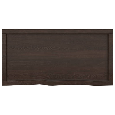 Seinähylly tummanruskea 100x50x(2-4) cm käsitelty täystammi