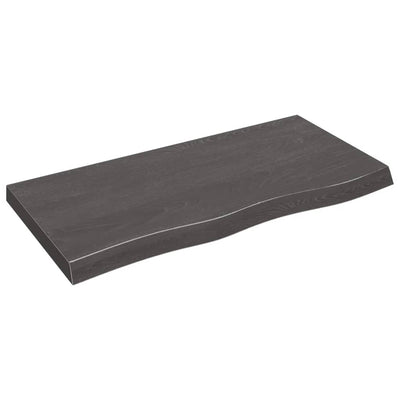 Seinähylly tummanruskea 100x50x(2-6) cm käsitelty täystammi