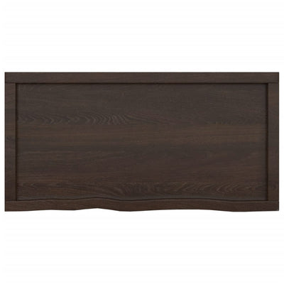Seinähylly tummanruskea 100x50x(2-6) cm käsitelty täystammi