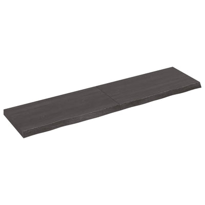 Seinähylly tummanruskea 120x30x(2-4) cm käsitelty täystammi