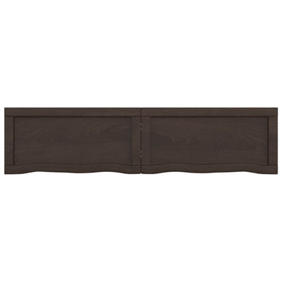 Seinähylly tummanruskea 120x30x(2-4) cm käsitelty täystammi