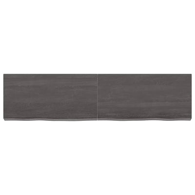 Seinähylly tummanruskea 120x30x(2-6) cm käsitelty täystammi