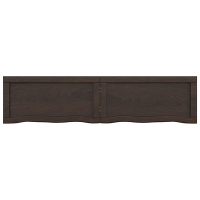 Seinähylly tummanruskea 120x30x(2-6) cm käsitelty täystammi