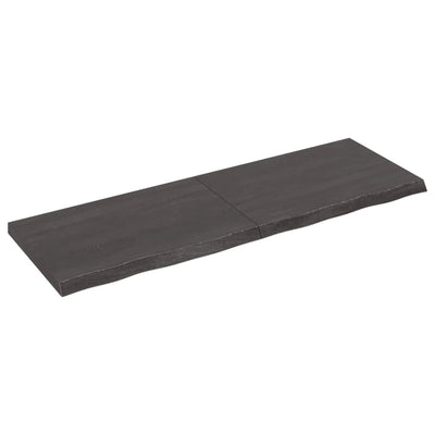 Seinähylly tummanruskea 120x40x(2-4) cm käsitelty täystammi