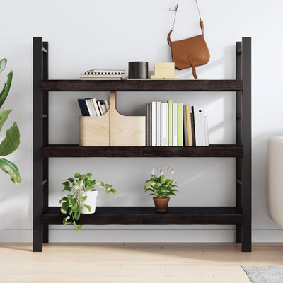 Seinähylly tummanruskea 120x40x(2-6) cm käsitelty täystammi