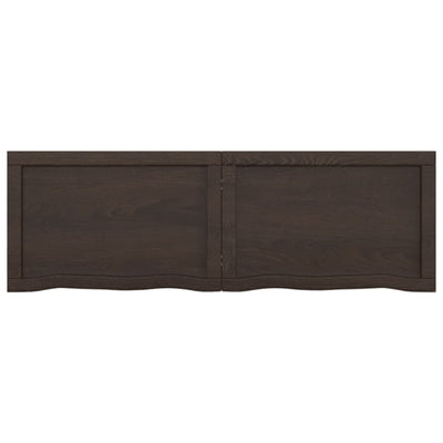 Seinähylly tummanruskea 120x40x(2-6) cm käsitelty täystammi
