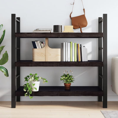 Seinähylly tummanruskea 120x50x(2-6) cm käsitelty täystammi