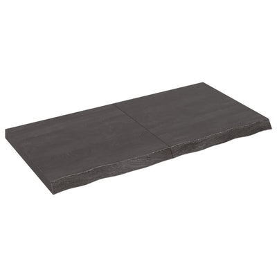 Seinähylly tummanruskea 120x60x(2-6) cm käsitelty täystammi
