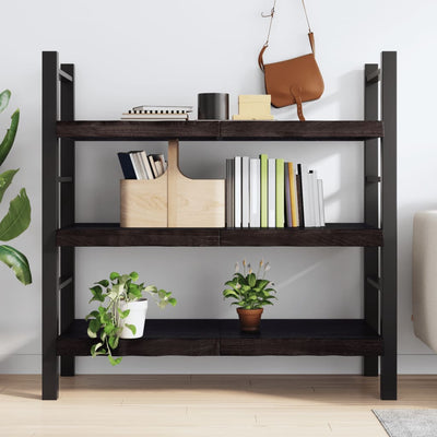 Seinähylly tummanruskea 120x60x(2-6) cm käsitelty täystammi