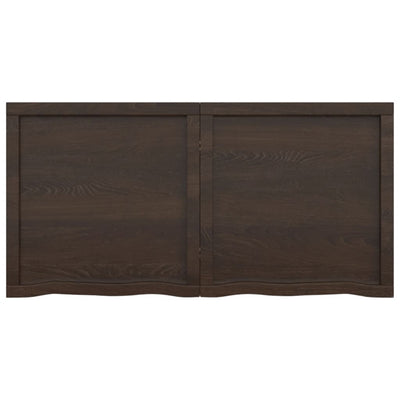 Seinähylly tummanruskea 140x30x(2-4) cm käsitelty täystammi