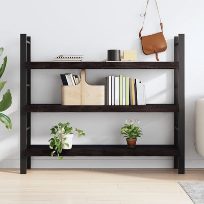 Seinähylly tummanruskea 140x30x(2-6) cm käsitelty täystammi