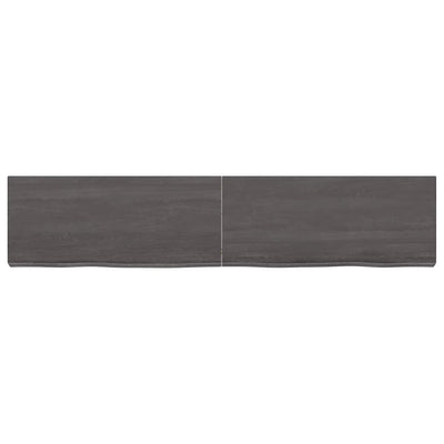 Seinähylly tummanruskea 140x30x(2-6) cm käsitelty täystammi