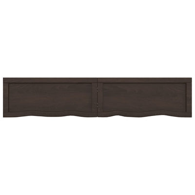 Seinähylly tummanruskea 140x30x(2-6) cm käsitelty täystammi