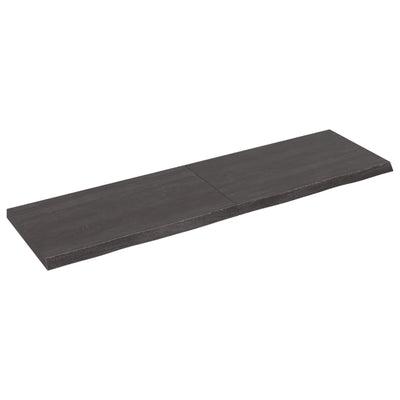Seinähylly tummanruskea 140x40x(2-4) cm käsitelty täystammi