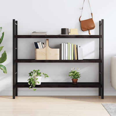 Seinähylly tummanruskea 140x40x(2-4) cm käsitelty täystammi