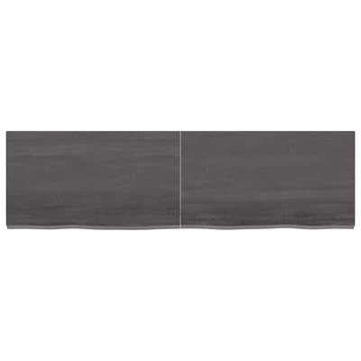 Seinähylly tummanruskea 140x40x(2-4) cm käsitelty täystammi