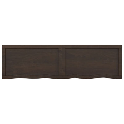 Seinähylly tummanruskea 140x40x(2-4) cm käsitelty täystammi