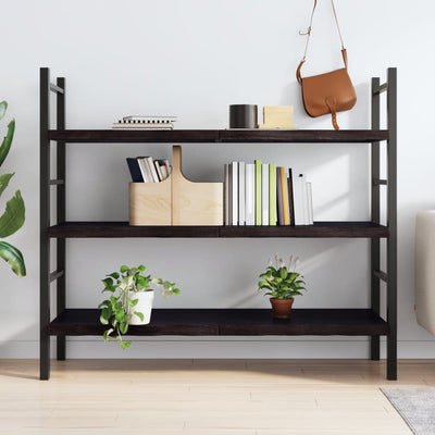 Seinähylly tummanruskea 140x50x(2-4) cm käsitelty täystammi