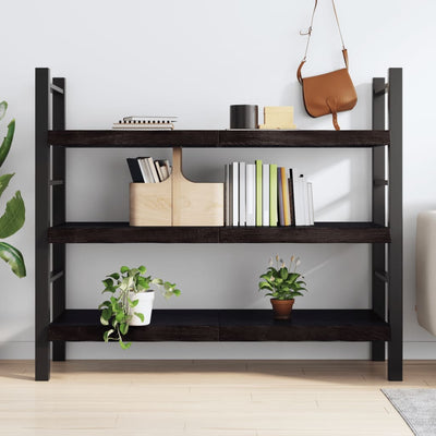 Seinähylly tummanruskea 140x50x(2-6) cm käsitelty täystammi