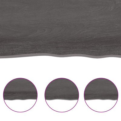 Seinähylly tummanruskea 140x50x(2-6) cm käsitelty täystammi