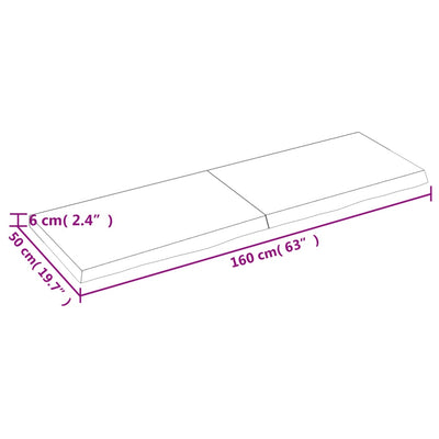 Seinähylly tummanruskea 160x50x(2-6) cm käsitelty täystammi