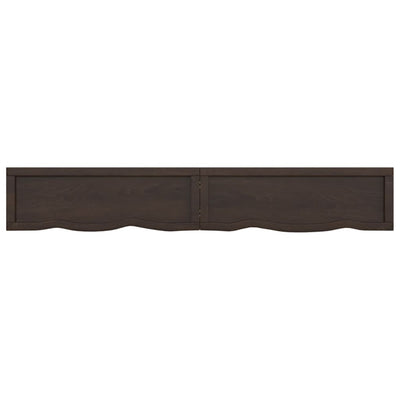 Seinähylly tummanruskea 180x30x(2-4) cm käsitelty täystammi